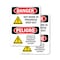 Signmission Hot Surface Sign, 14 in H x 10 in W, Plastic, Hot Work In Progress Keep Out Bilingual OS-2PACK-DS-P-1014-VS-1365 - alternate 1